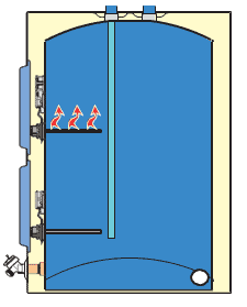 Upper element turning on in electric water heater