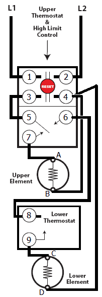troubleshooting electric water heater diagram